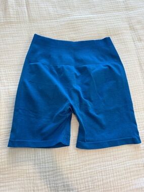 Women's High-Rise Athletic Bike Shorts in Royal Blue